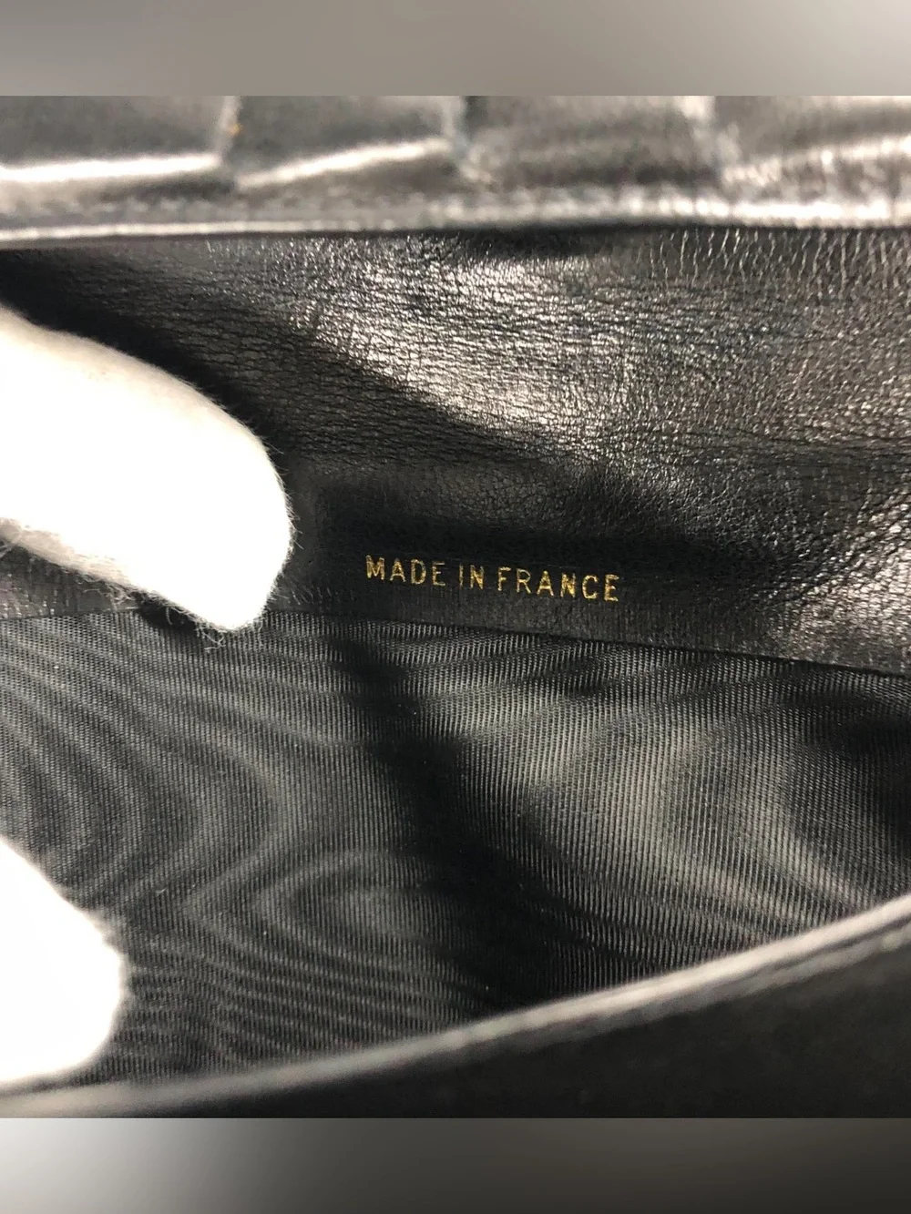 CHANEL Black Caviar Leather Long Wallet with Embossed CC